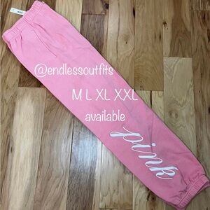 VS PINK PASSION PINK SWEATPANTS
